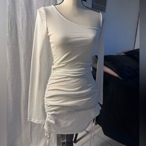 Elegant White Asymmetrical Dress